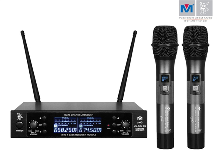 Picture of (M) BETTER MUSIC BUILDER VM-52U G5 DUAL CHANNEL UHF WIRELESS MICROPHONE SYSTEM