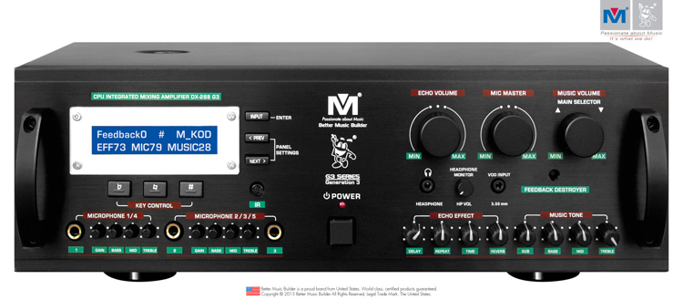 Picture of (M) BETTER MUSIC BUILDER DX-288 G3 900 WATTS MIXING AMPLIFIER