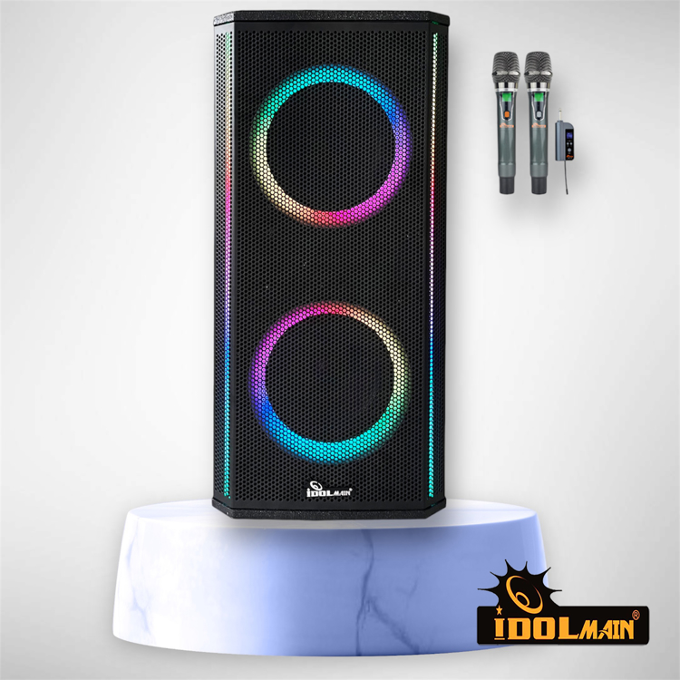 Picture of IDOlmain IPS-DJ10 Powerful Bluetooth Rechargeable Party Speaker With Optical Input, USB/SD Port, Dual Wireless Microphone