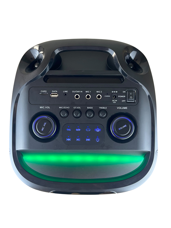 Picture of IPS-DJ12 Immersive Sound Light Weight Party Bluetooth Karaoke Speaker With Dual Wireless MicrophonesNew 2024